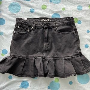 Mother Denim “snacks” mini skirt
